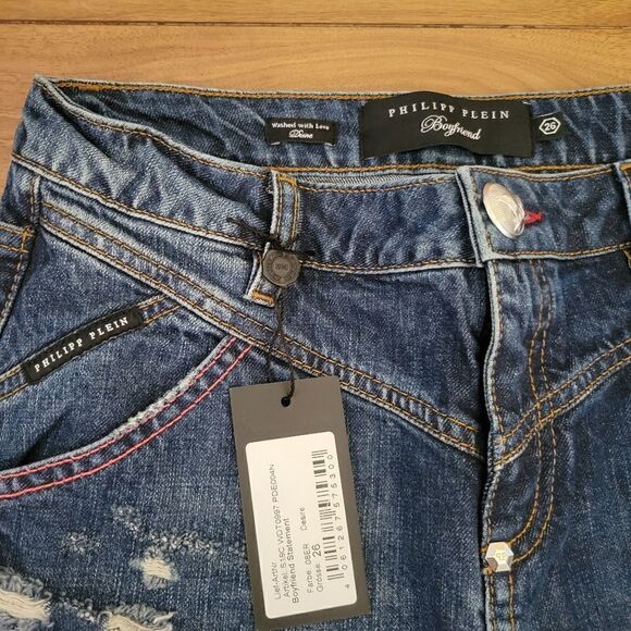 PHILIPP PLEIN straight destressed jeans 26 - Picture 11 of 14